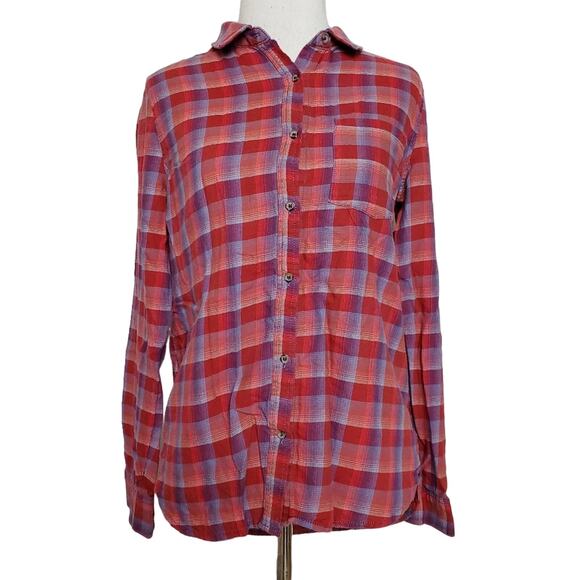 Treasure & Bond Tops - Treasure & Bond Plaid Flannel Shirt SZ Small